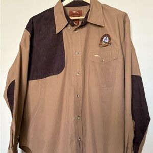 #043 Bob Timberlake 2XL Brown Shooting Shirt “Prime Time Outfitting